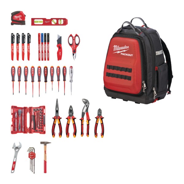 PACKOUT BACKPACK ELECTRICIAN SET - 76 PC