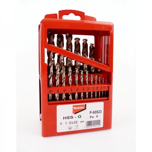 SET 25 BURGHIE METAL HSS-G CYL 1-13