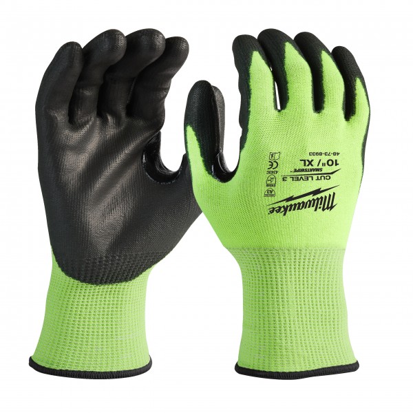 BULK HI-VIS CUT C GLOVES - 10/XL - 144PC