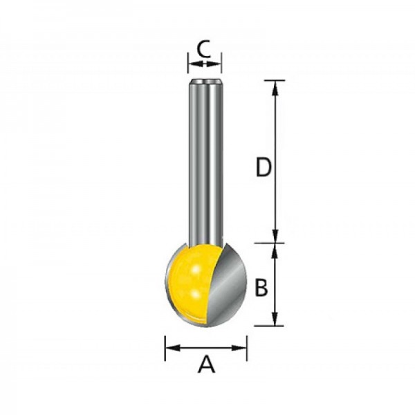 FREZA LEMN BALL GROOVE 8X15,9X15,9