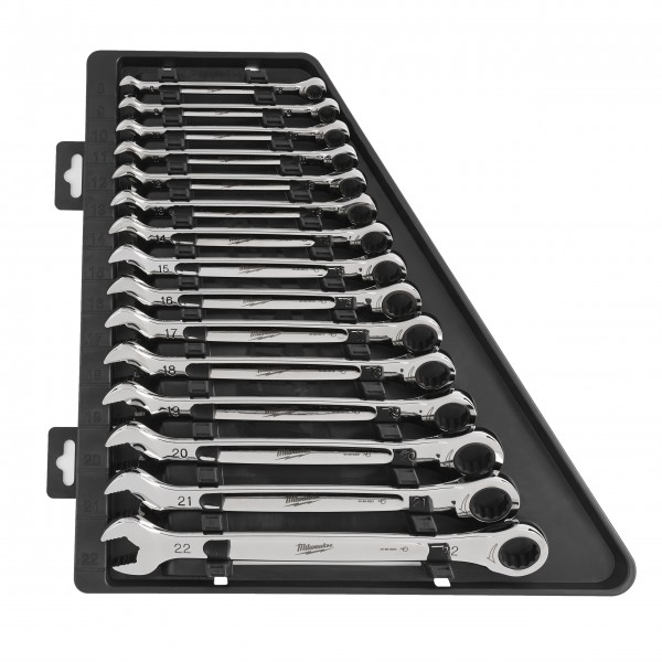 Set 15 buc chei combinate cu clichet MAX BITE™, sistem metric 