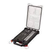 Set antrenor cu clichet ¼″ + chei tubulare sistem metric (28 buc) în organizator mic PACKOUT™